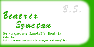 beatrix szmetan business card